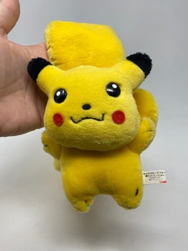 Pikachu Fat Pokemon Scarf Fuzzy Plush 6" Stuffed Toy Doll Japan Tomy — photo 2