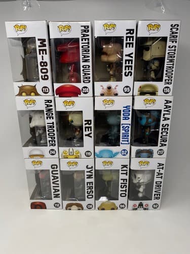 Funko Pop Star Wars Lot of 12 Yoda Spirit Kit Fisto Aayla Secura Exclusives Boxe — photo 2