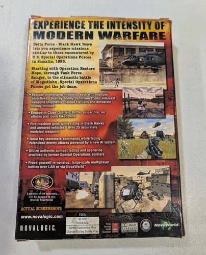 Delta Force Black Hawk Down PC Games, 2003 With Box — photo 2