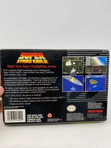 Super Strike Eagle (Super Nintendo Entertainment System, 1993) Cart & Inserts — photo 6