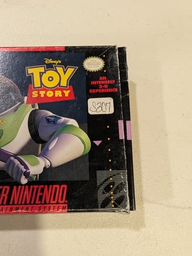 Super Nintendo Toy Story SNES Original Box w/ Damaged Manual — photo 4