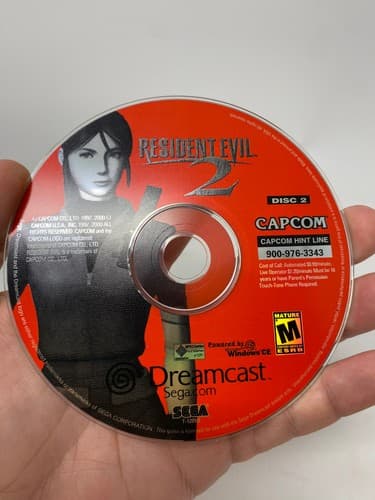 Capcom Resident Evil 2 (Sega Dreamcast) Discs Only 1 & 2 No Manual or Case — photo 8