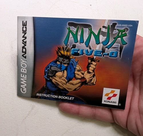 Ninja Five-O GameBoy Advance GBA RARE Authentic Original *MANUAL ONLY* — photo 3