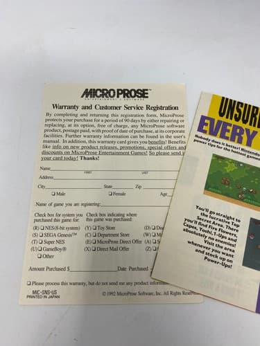 Super Strike Eagle (Super Nintendo Entertainment System, 1993) Cart & Inserts — photo 8