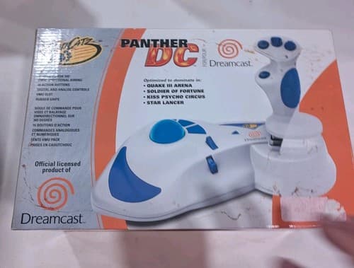 Sega Dreamcast Madcatz Panther DC Flight Stick Trackball Controller CIB