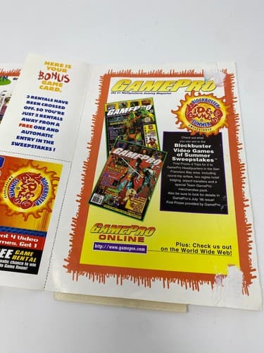 Blockbuster Video Games Of Summer Sweepstakes Insert Authentic — photo 6