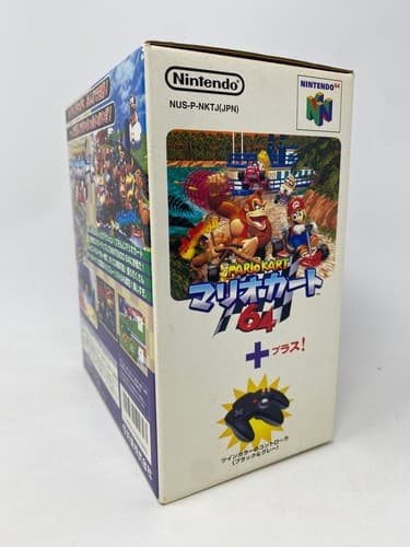 Mario Kart 64 Nintendo N64 Japan Big Box Black Gray Controller Bundle CIB — photo 5