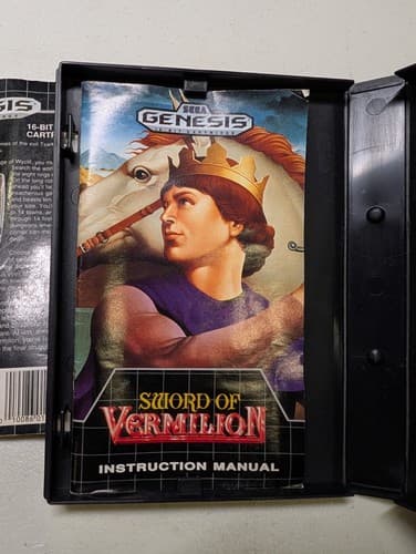 SEGA Sword of Vermilion (Sega Genesis) Role Playing Hint Book Included, Damaged — photo 9