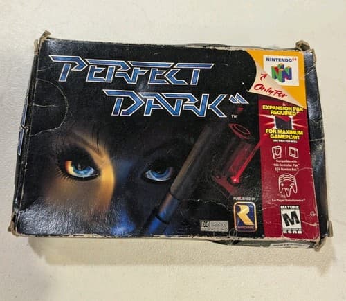 Perfect Dark N64 (Nintendo 64) CIB Complete Tested Working Very Rough Box