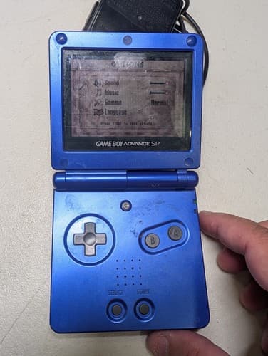 Nintendo Game Boy Advance GBA SP Cobalt Blue System AGS-001 W/ Charger — photo 3