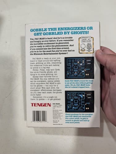 Pac-Man Tengen Grey Cart Nintendo NES Complete in Box CIB Tested — photo 6