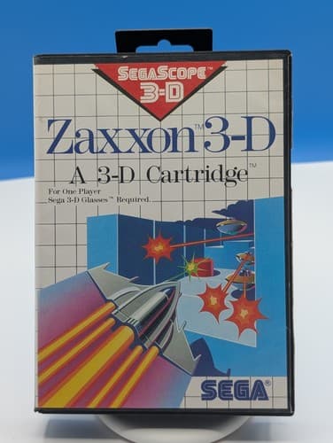 Zaxxon 3-D Sega Master System Game, Box, Manual Tested