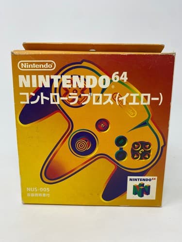 Yellow Nintendo 64 N64 Controller Japan NUS-005 with Box and Manual OEM Original
