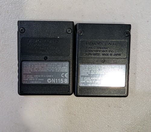 SONY PS2 8MB MEMORY CARDS - PlayStation 2, OEM Lot of 2 Black — photo 5