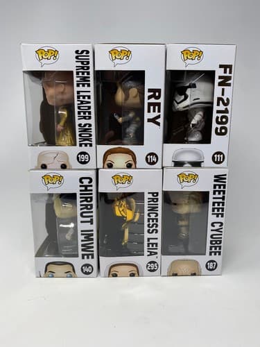 Funko Pop! Star Wars Vinyl Figures Lot of 6 - Princess Leia Rey FN-2199 — photo 9