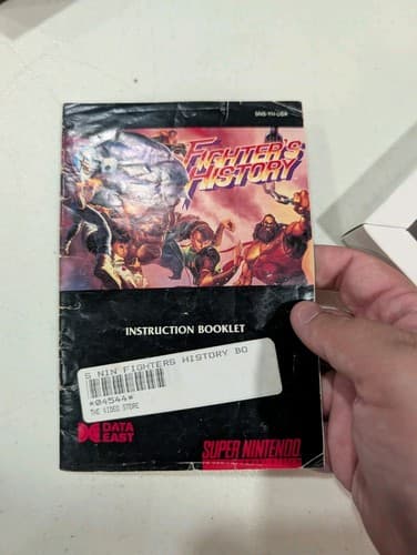 Fighter's History (SNES Game) Game W/ Box & Rough Manual, Rental, Tested — photo 8