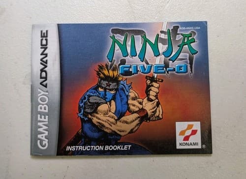 Ninja Five-O GameBoy Advance GBA RARE Authentic Original *MANUAL ONLY*