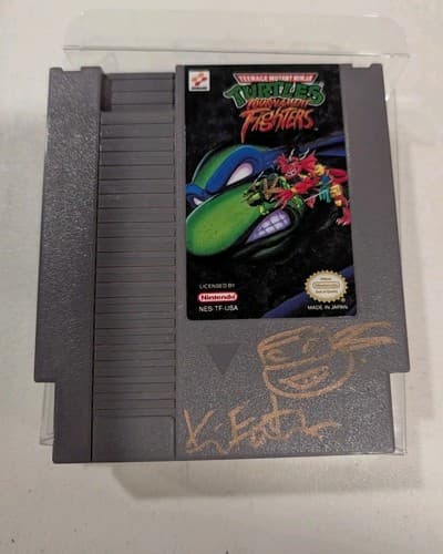 TMNT Tournament Fighters NES Cart Signed By Kevin Eastman