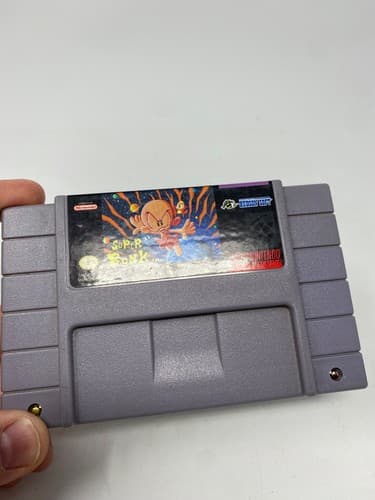 Super Bonk SNES 1994 Authentic Cartridge Only - Tested & Working — photo 5