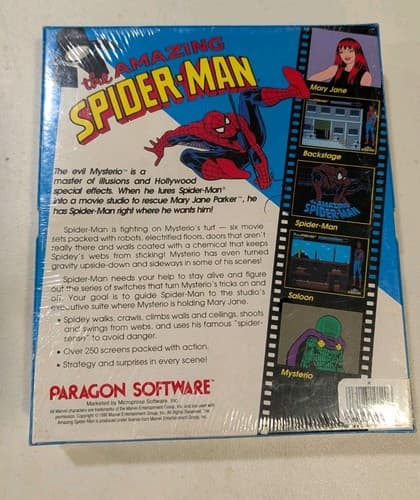 SEALED Spider-Man Commodore 64 C64 Game Paragon Software Marvel NEW Sealed — photo 2