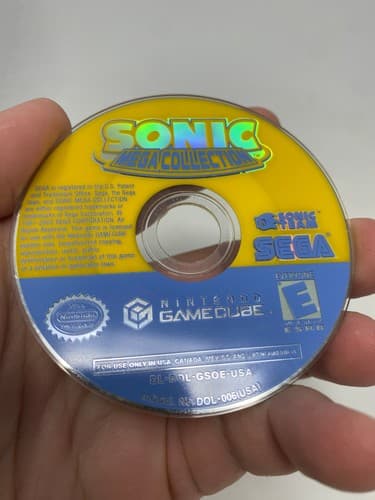 Sonic Mega Collection (Nintendo Gamecube, 2002) Loose Game Disc Only Tested — photo 3
