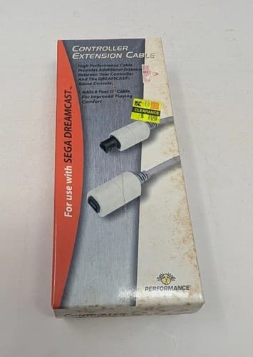 Sega Dreamcast - 6 Foot Extension Controller Cable - Performance - U.S. Seller