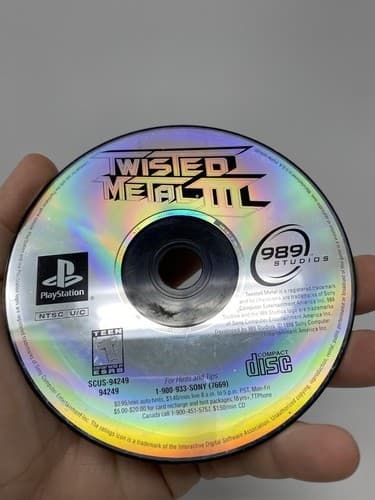 Twisted Metal III (Sony PlayStation 1, 1998) Disc Only Tested Authentic — photo 3