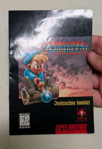 Incantation SNES Super Nintendo Manual Only Rare, Good Condition — photo 2