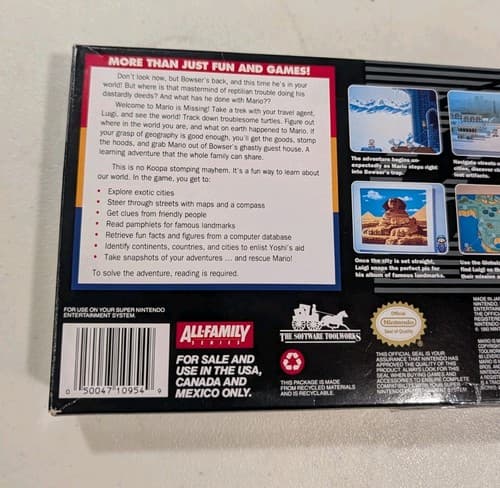 Mario Is Missing Super Nintendo SNES Complete in Box - Damaged Box, W/ Poster — photo 9