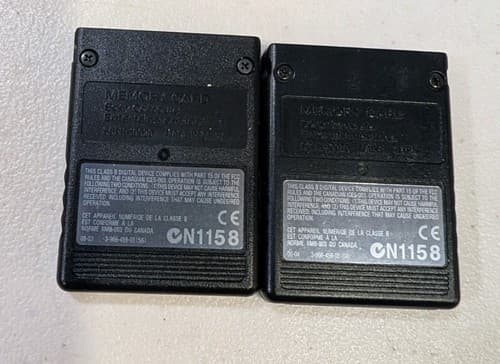 SONY PS2 8MB MEMORY CARDS - PlayStation 2, OEM Lot of 2 Black — photo 4