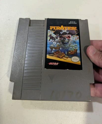 Pirates Nintendo NES Game Cartridge Tested and Working - Label Damage — photo 2