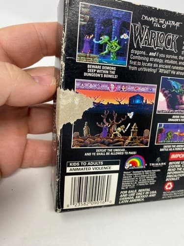 Beware the Ultimate Evil of Warlock SNES Cart & Box Only Super Nintendo — photo 9