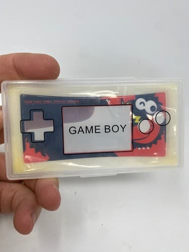 Game Boy Micro CoroCoro Comic Style Replacement Faceplate Red Black w/ Case