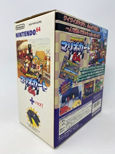 Mario Kart 64 Nintendo N64 Japan Big Box Black Gray Controller Bundle CIB — photo 3
