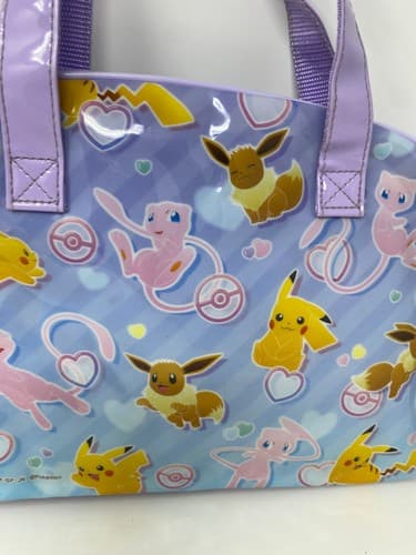 Pokemon Mew Pikachu Eevee Purple Boston Swim Bag Beach Tote Limited Pocket Mon — photo 8