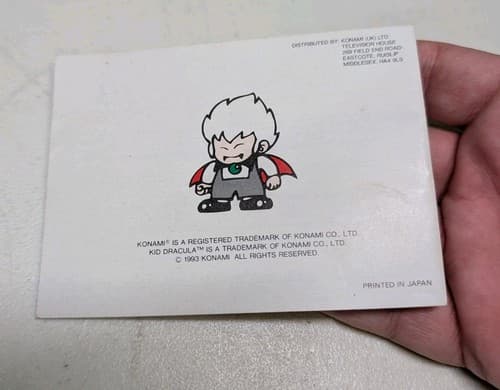 Kid Dracula Gameboy Authentic Manual Rare Nintendo Very Good — photo 5