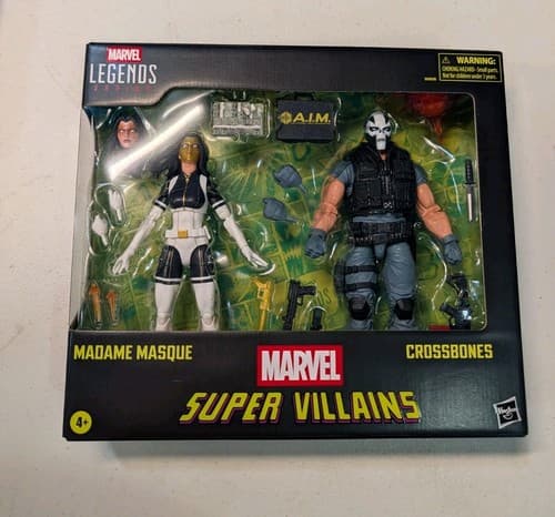 Hasbro MADAME MASQUE & CROSSBONES MISB Super Villains MARVEL LEGENDS 2025 6in.