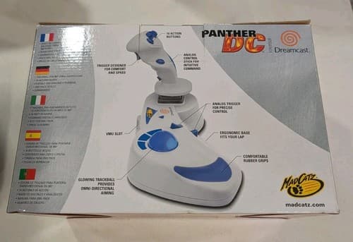 Sega Dreamcast Madcatz Panther DC Flight Stick Trackball Controller CIB — photo 7