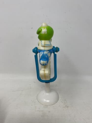 Vtg Sesame Street Muppet Babies Kermit White Blue Rocking Horse Suction Toy 5.5” — photo 5