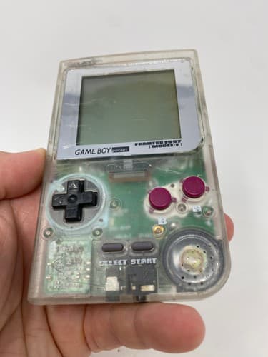 GameBoy Pocket Skeleton Famitsu Model-F Console Japan - Tested Working JPN — photo 6