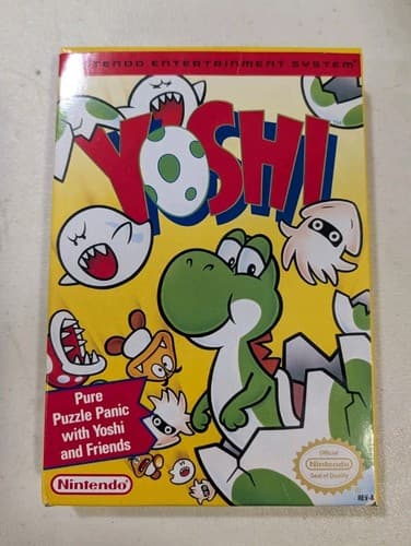 Nintendo Yoshi NES Complete in Box (CIB) Game Cartridge w/ Manual, No Box Foam