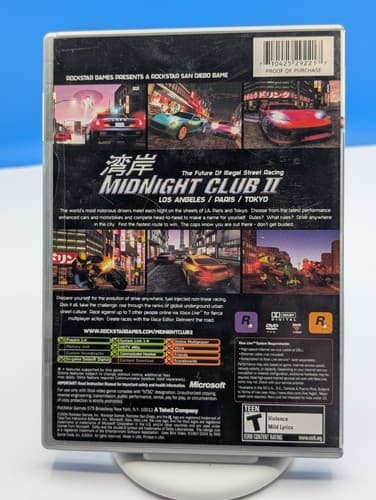 Midnight Club II 2 (Microsoft Xbox, 2003) Complete CIB Game Manual & Case Tested — photo 2