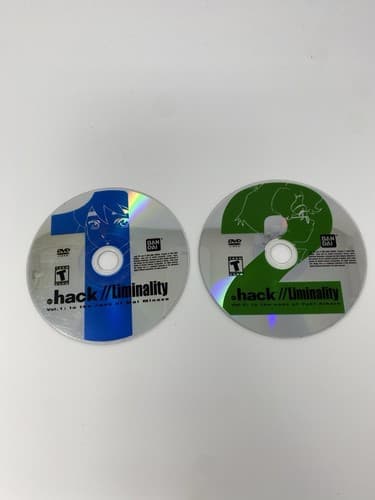 .Hack Vol 1 & 2 PS2 Liminality DVD Bonus Disc Set, Dot Hack Discs Only