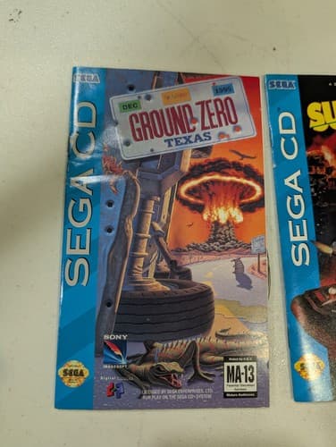 Lot Of 3 Sega CD Disc And Manuals, Tested - Ground Zero, Surgical, Racing — photo 2