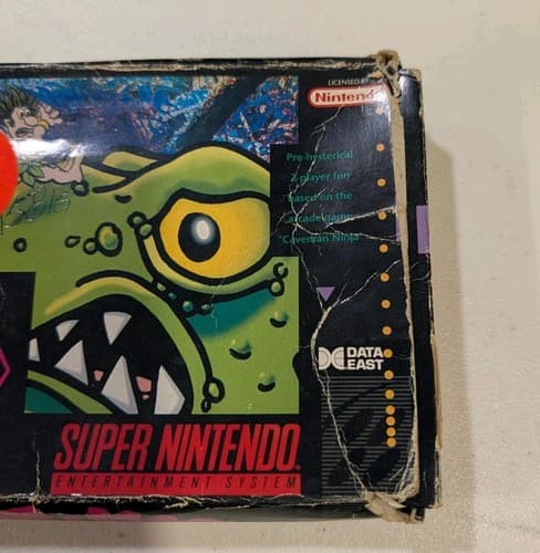 Joe & Mac Super Nintendo SNES Game With Rough Box, Tested — photo 3