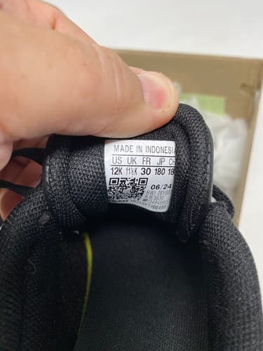 adidas VL Court 3.0 K Kids Sneaker Black White Brown US Size 12K — photo 9