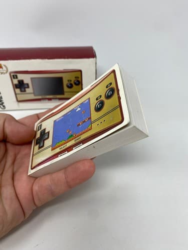 Nintendo Game Boy Micro Famicom Edition Complete in Box CIB w/ Notepad & Game — photo 2