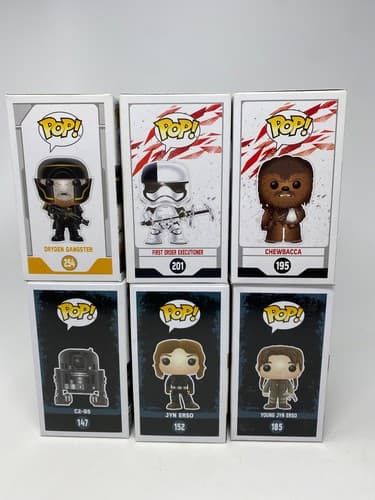 Funko Pop! Star Wars Vinyl Figures Lot of 6 - Chewbacca Dryden Gangster C2-B5 — photo 7