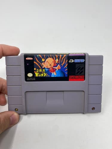 Super Bonk SNES 1994 Authentic Cartridge Only - Tested & Working