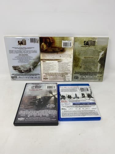 Saw Dvd/blu Ray Lot 1-4 & Jigsaw Some With Slipcoves . Very Good! Ships Fast — photo 7